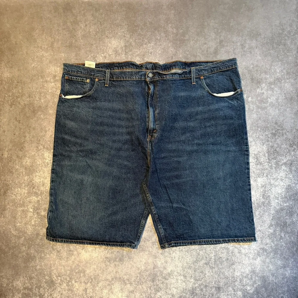 Levis 569 Loose Straight Denim‎ Shorts Mens Blue Jean Shorts 54W Big & Tall